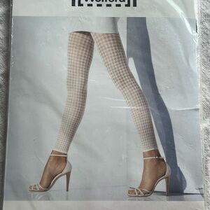 Wolford BLACK Size Small Houndstooth Footless Tights